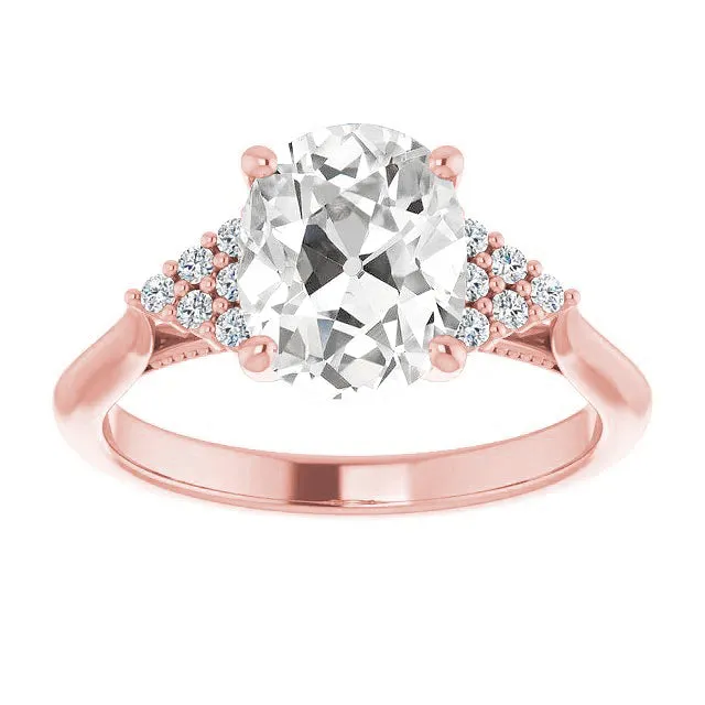 HarryChadEntcom Rose Gold Engagement Oval Old Mine Cut Real Natural Earth Mined Diamond Ladies Ring 650 Carats Rings HarryChadEntcom Rose Gold Engagement Oval Old Mine Cut Real Natural Earth Mined Diamond Ladies Ring 650 Carats Rings