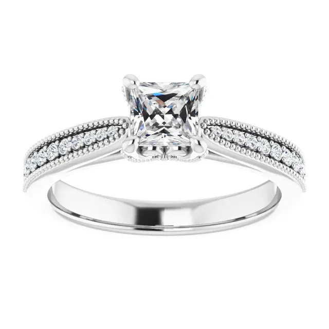 HarryChadEntcom Square Cut Old Miner Real Natural Earth Mined Diamond Wedding Ring Milgrain 350 Carats Rings HarryChadEntcom Square Cut Old Miner Real Natural Earth Mined Diamond Wedding Ring Milgrain 350 Carats Rings