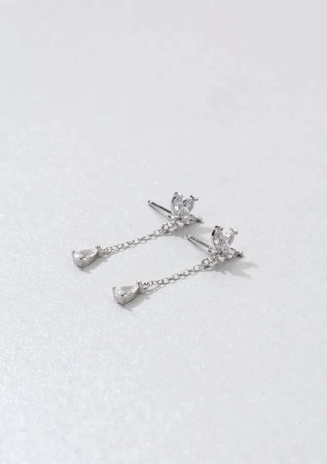 Hey Happiness Earrings Teardrop Stud Earrings Sterling Silver Hey Happiness Earrings Teardrop Stud Earrings Sterling Silver