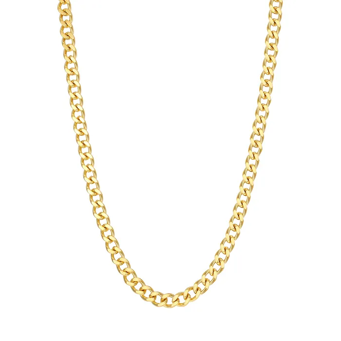 Hey Happiness Necklaces Chunky Curb Chain Necklace Gold