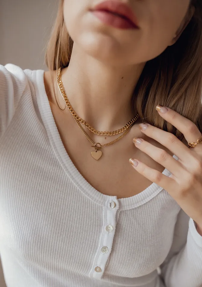 Hey Happiness Necklaces Chunky Curb Chain Necklace Gold Hey Happiness Necklaces Chunky Curb Chain Necklace Gold