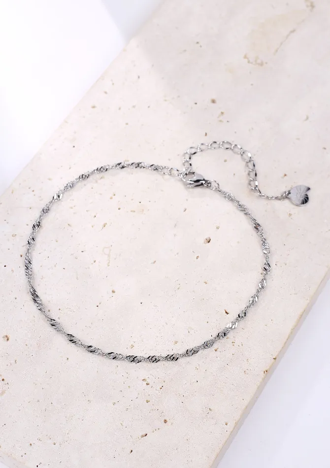 Hey Happiness Necklaces Fine Singapore Chain Anklet Silver Hey Happiness Necklaces Fine Singapore Chain Anklet Silver