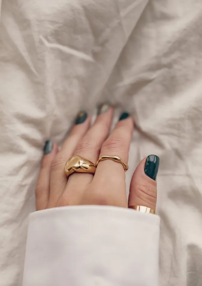 Hey Happiness Rings Chunky Heart Ring Gold Hey Happiness Rings Chunky Heart Ring Gold