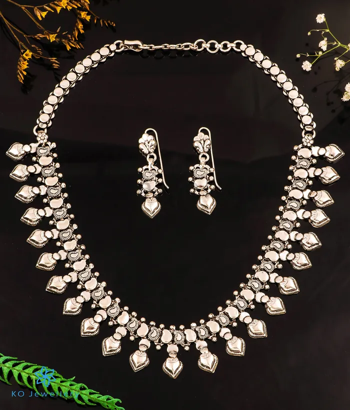 Jaipur Earrings The Saba Silver Antique Necklace Earrings