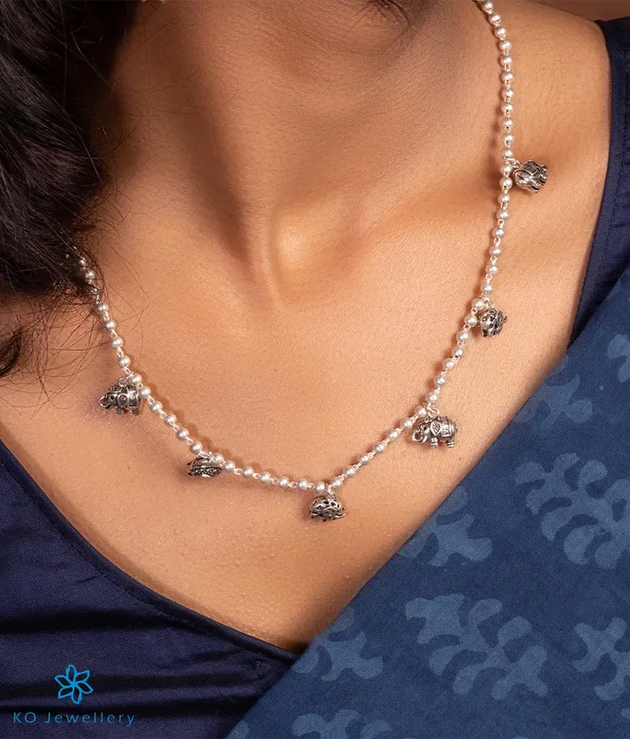 Jaipur Necklaces The Elephant Silver Necklace
