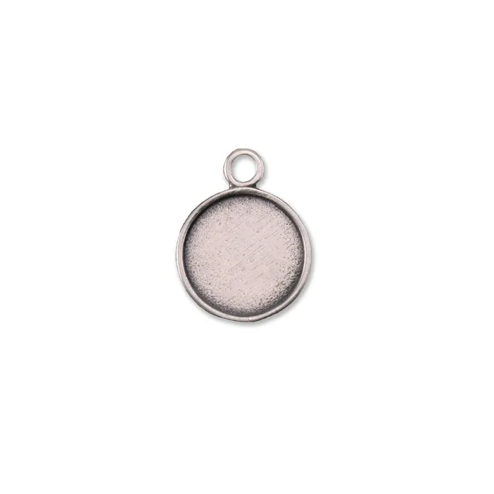 JB Rings Sterling Silver Round Disc Circle with Raised Edge OXIDIZED 105mm 41 22 gauge