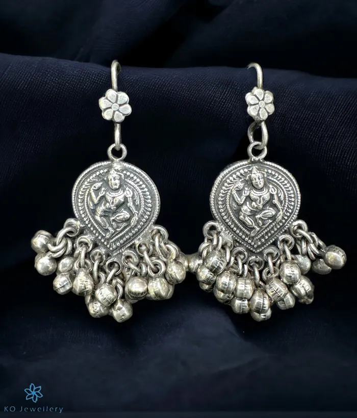 Kolhapur Earrings The Hemangini Silver Earrings
