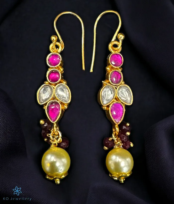 Kundan Earrings The Aalia Silver Kundan Earrings
