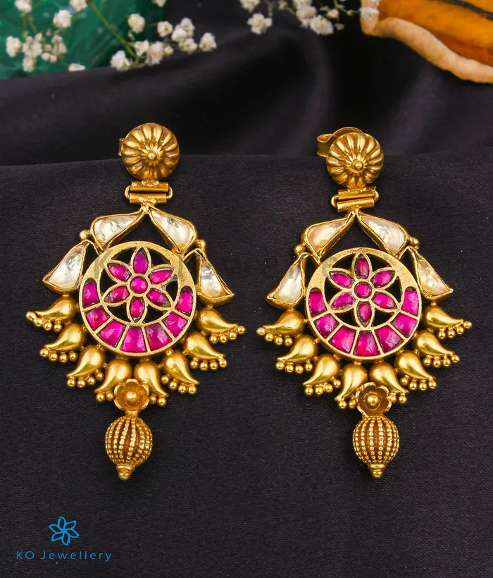 Kundan Earrings The Silver Kundan Earrings