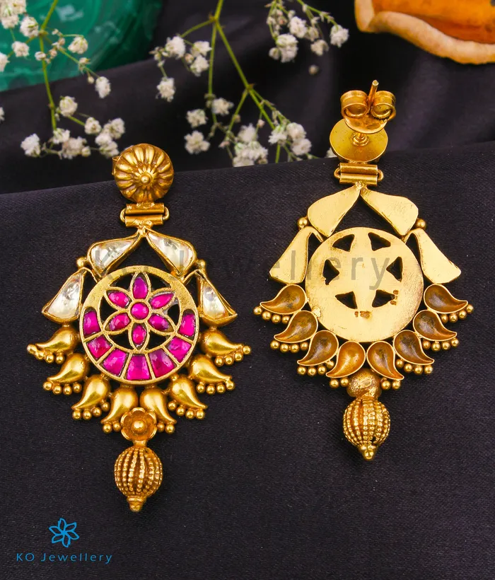 kundan Earrings The Silver kundan Earrings