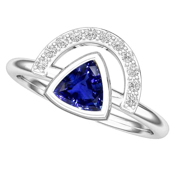 Ladies Gemstone Jewelry Trillion Bezel Set Blue Sapphire Ring 2 Carats HarryChadEntcom Rings Ladies Gemstone Jewelry Trillion Bezel Set Blue Sapphire Ring 2 Carats HarryChadEntcom Rings