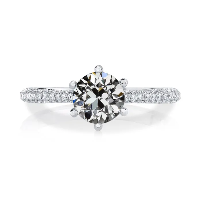 Ladys Ring Round Old Mine Cut Genuine Natural Earth Mined Diamond 6 Prong Set 4 Carats Gold HarryChadEntcom Rings Ladys Ring Round Old Mine Cut Genuine Natural Earth Mined Diamond 6 Prong Set 4 Carats Gold HarryChadEntcom Rings