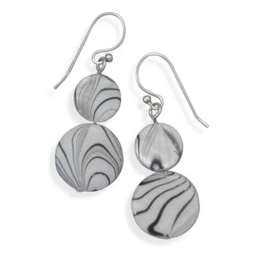 MMA Double Shell Drop French Wire Earrings MMA Earrings