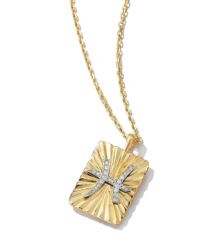 Necklaces David Webb Workshop Pisces Zodiac Pendant Necklace Diamonds