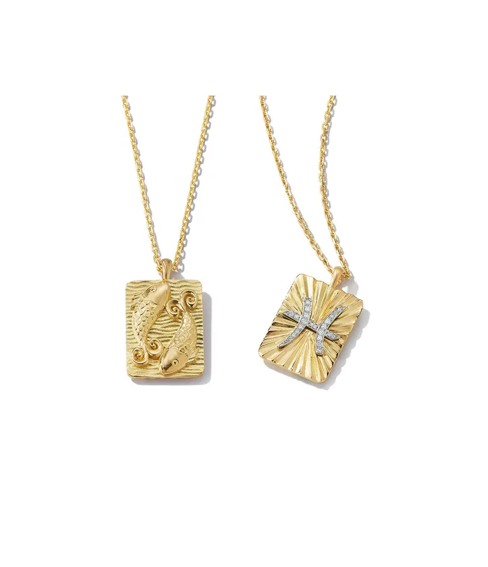 Necklaces David Webb Workshop Pisces Zodiac Pendant Necklace Diamonds