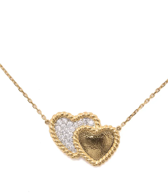 Necklaces Double Heart Pendant Necklace David Webb