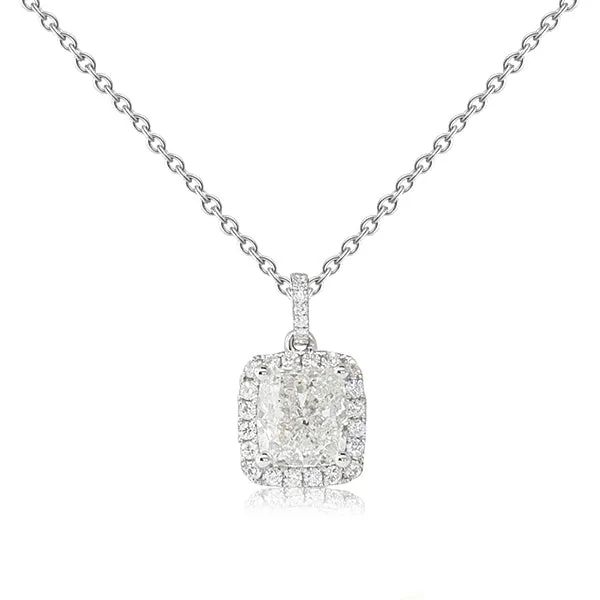 Necklaces GB White Gold 14K Pendant Necklace With Chain 185 Carats Natural Earth Mined Diamonds Necklaces GB White Gold 14K Pendant Necklace With Chain 185 Carats Natural Earth Mined Diamonds