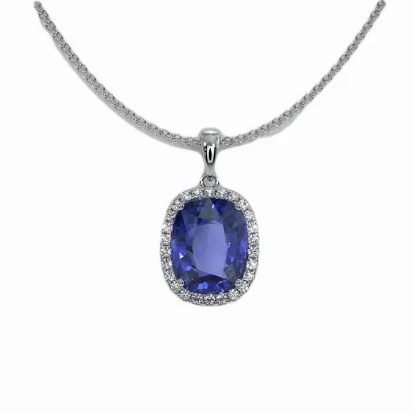 Necklaces HarryChadEntcom Halo Cushion Sapphire Natural Earth Mined Diamond Pendant Necklace 250 Carats Necklaces HarryChadEntcom Halo Cushion Sapphire Natural Earth Mined Diamond Pendant Necklace 250 Carats