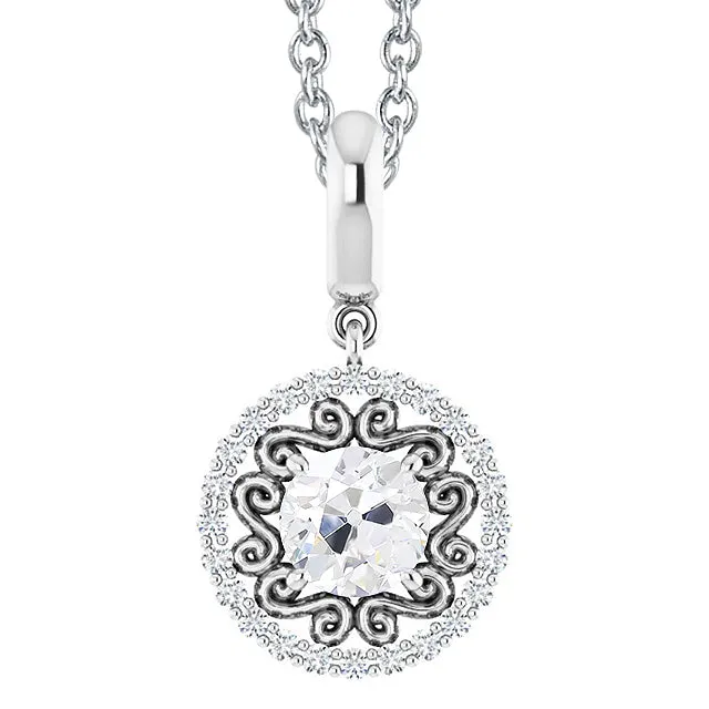 Necklaces HarryChadEntcom Halo Round Genuine Natural Earth Mined Diamond Pendant Old Mine Cut 250 Carats With Gold Chain Necklaces HarryChadEntcom Halo Round Genuine Natural Earth Mined Diamond Pendant Old Mine Cut 250 Carats With Gold Chain