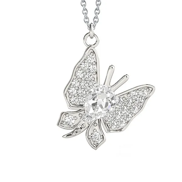 Necklaces HarryChadEntcom Pear Old Cut Round Natural Earth Mined Diamond Butterfly Pendant 250 Carats 14K Necklaces HarryChadEntcom Pear Old Cut Round Natural Earth Mined Diamond Butterfly Pendant 250 Carats 14K
