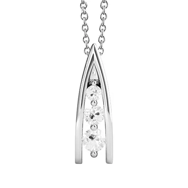 Necklaces HarryChadEntcom Three Stone Genuine Natural Earth Mined Diamond Pendant Round Old Mine Cut V Shape 2 Carats Necklaces HarryChadEntcom Three Stone Genuine Natural Earth Mined Diamond Pendant Round Old Mine Cut V Shape 2 Carats