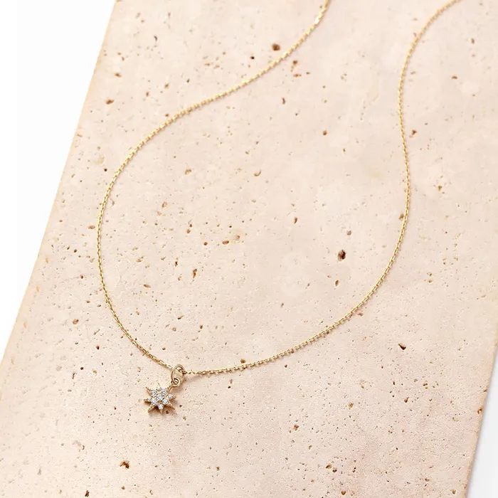 Necklaces Hey Happiness Fulfillment Pendant Necklace 9K Gold Necklaces Hey Happiness Fulfillment Pendant Necklace 9K Gold