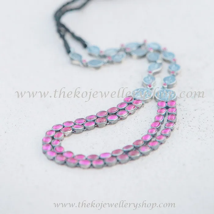 Necklaces Silversmith The Aparajita Silver Lakshmi Coin Necklace Oxidised