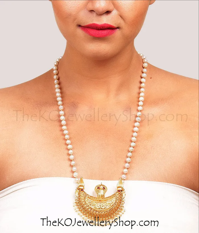 Necklaces Silversmith The Viloma Kokkethathi Silver Pearl Necklace