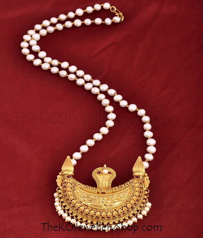 Necklaces Silversmith The Viloma Kokkethathi Silver Pearl Necklace