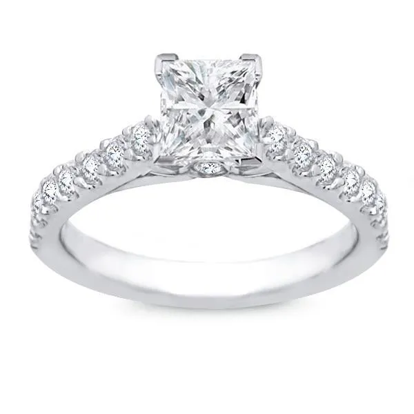 Real Natural Earth Mined Diamond Engagement Ring White Gold With Accents 325 Ct GB Rings Real Natural Earth Mined Diamond Engagement Ring White Gold With Accents 325 Ct GB Rings