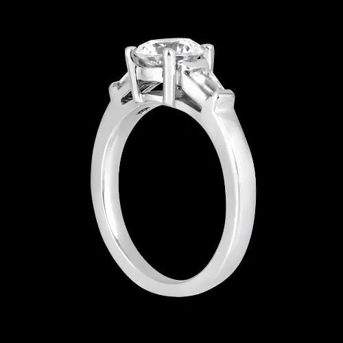 Rings 120 Ct Natural Earth Mined Diamonds Three Stone Wedding Ring Round Baguette Cut GB Rings 120 Ct Natural Earth Mined Diamonds Three Stone Wedding Ring Round Baguette Cut GB