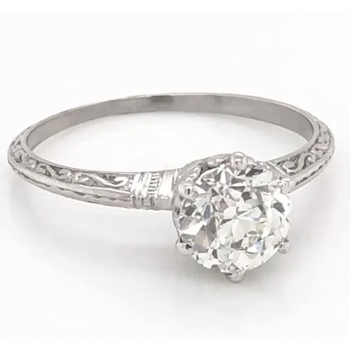 Rings 1 Carat Natural Earth Mined Diamond Solitaire Filigree Ring Women Jewelry GB Rings 1 Carat Natural Earth Mined Diamond Solitaire Filigree Ring Women Jewelry GB