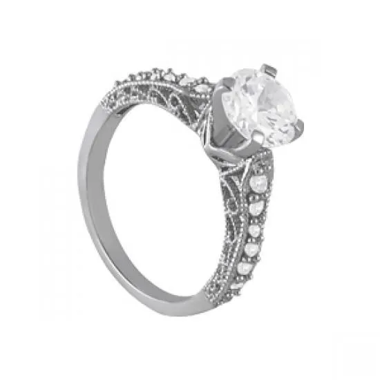 Rings GB 130 Ct Solitaire With Accents Engagement Natural Earth Mined Diamond Fancy Ring 14K Rings GB 130 Ct Solitaire With Accents Engagement Natural Earth Mined Diamond Fancy Ring 14K