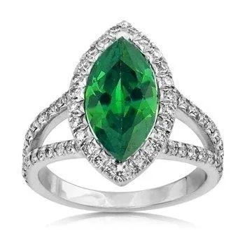Rings GB Marquise Cut Green Emerald Round Natural Earth Mined Diamond 650 Carats Anniversary Ring Rings GB Marquise Cut Green Emerald Round Natural Earth Mined Diamond 650 Carats Anniversary Ring