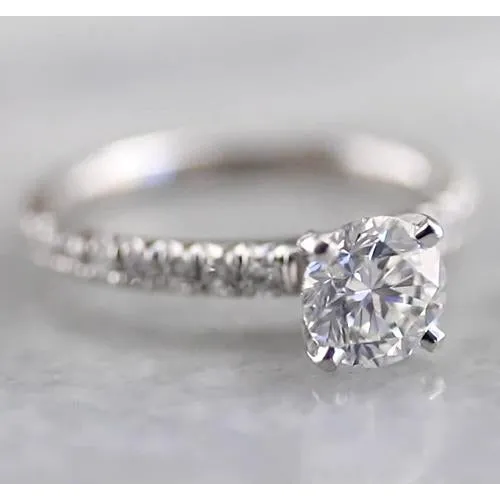 Rings GB Prong Set Natural Earth Mined Diamond Engagement Ring 2 Carats White Gold 14K Rings GB Prong Set Natural Earth Mined Diamond Engagement Ring 2 Carats White Gold 14K