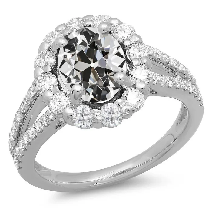 Rings Halo Oval Old Mine Cut Real Natural Earth Mined Diamond Ring Prong Split Shank 850 Carats HarryChadEntcom Rings Halo Oval Old Mine Cut Real Natural Earth Mined Diamond Ring Prong Split Shank 850 Carats HarryChadEntcom