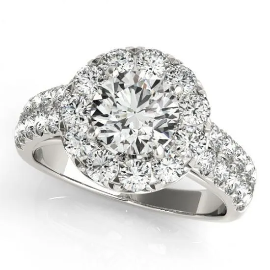 Rings Halo Round Natural Earth Mined Diamond Engagement Fancy Ring 175 Carats New GB Rings Halo Round Natural Earth Mined Diamond Engagement Fancy Ring 175 Carats New GB