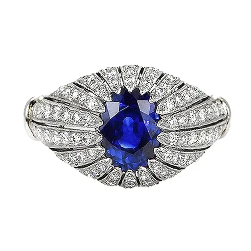 Rings HarryChadEntcom Antique Style Blue Sapphire Natural Earth Mined Diamond Womens Ring 875 Carats Rings HarryChadEntcom Antique Style Blue Sapphire Natural Earth Mined Diamond Womens Ring 875 Carats