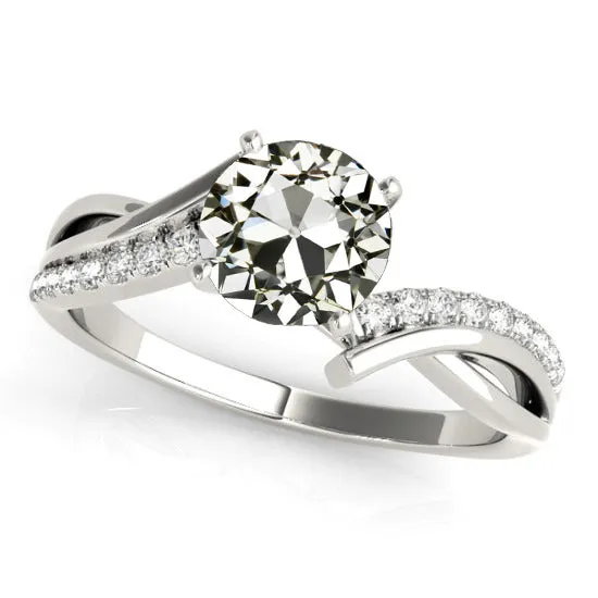 Rings HarryChadEntcom Gold Wedding Ring Round Old Cut Natural Earth Mined Diamond Twisted Shank 350 Carats Rings HarryChadEntcom Gold Wedding Ring Round Old Cut Natural Earth Mined Diamond Twisted Shank 350 Carats