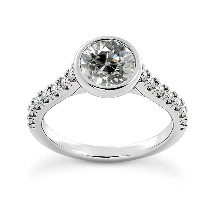 Rings HarryChadEntcom Ladys Ring With Accents Old Miner Natural Earth Mined Diamond Bezel Set 4 Carats Rings HarryChadEntcom Ladys Ring With Accents Old Miner Natural Earth Mined Diamond Bezel Set 4 Carats