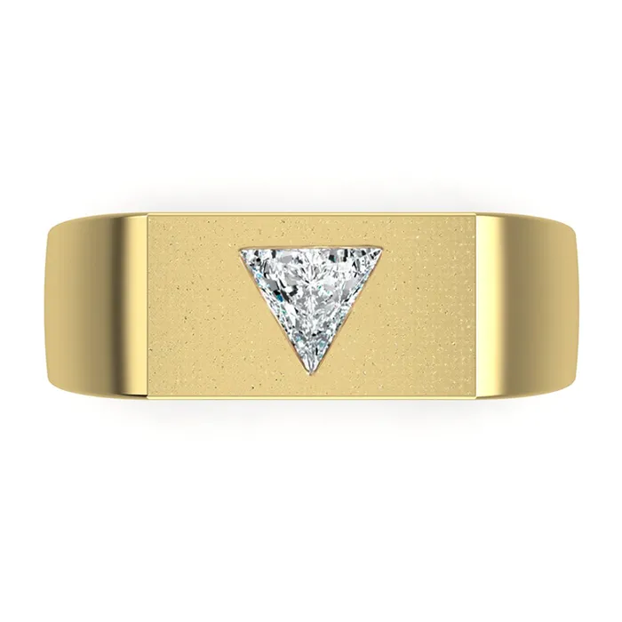 Rings HarryChadEntcom Mens Mined Diamond Ring With Trilliant