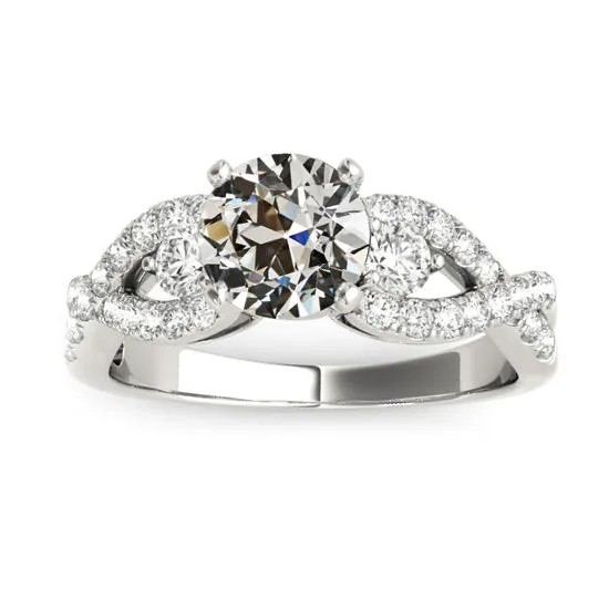 Rings HarryChadEntcom Old European Natural Earth Mined Diamond Engagement Ring Infinity Shank 425 Carats Rings HarryChadEntcom Old European Natural Earth Mined Diamond Engagement Ring Infinity Shank 425 Carats