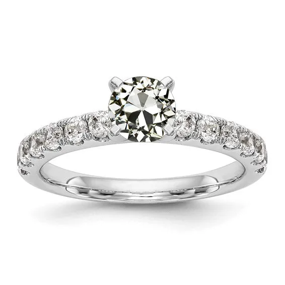 Rings HarryChadEntcom Old European Natural Earth Mined Diamond Solitaire Ring With Accents White Gold 3 Carats Rings HarryChadEntcom Old European Natural Earth Mined Diamond Solitaire Ring With Accents White Gold 3 Carats