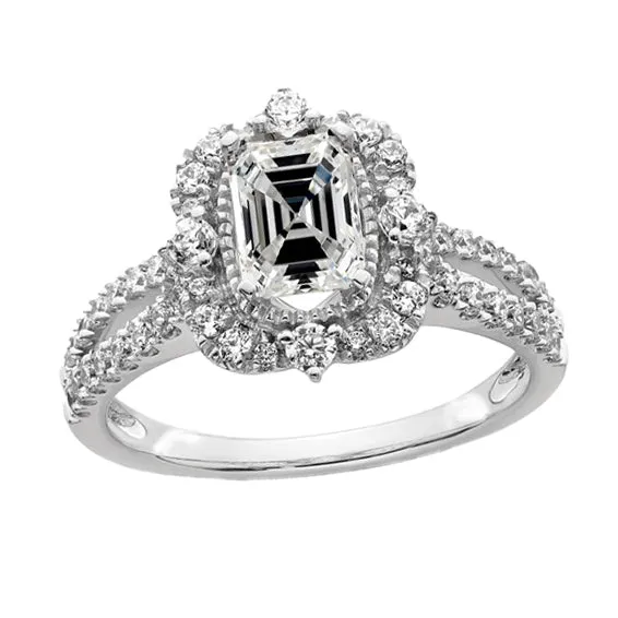 Rings HarryChadEntcom Round Asscher Natural Earth Mined Diamond Halo Ring Split Shank White Gold 450 Carats Rings HarryChadEntcom Round Asscher Natural Earth Mined Diamond Halo Ring Split Shank White Gold 450 Carats