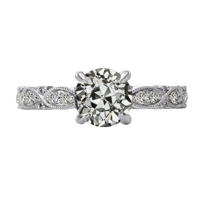 Rings HarryChadEntcom Round Old Cut Natural Earth Mined Diamond Ring Infinity Style 450 Carats Milgrain Shank Rings HarryChadEntcom Round Old Cut Natural Earth Mined Diamond Ring Infinity Style 450 Carats Milgrain Shank