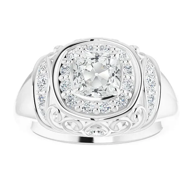 Rings HarryChadEntcom Vintage Style Cushion Old Mine Cut Real Natural Earth Mined Diamond Fancy Ring 325 Carats Rings HarryChadEntcom Vintage Style Cushion Old Mine Cut Real Natural Earth Mined Diamond Fancy Ring 325 Carats