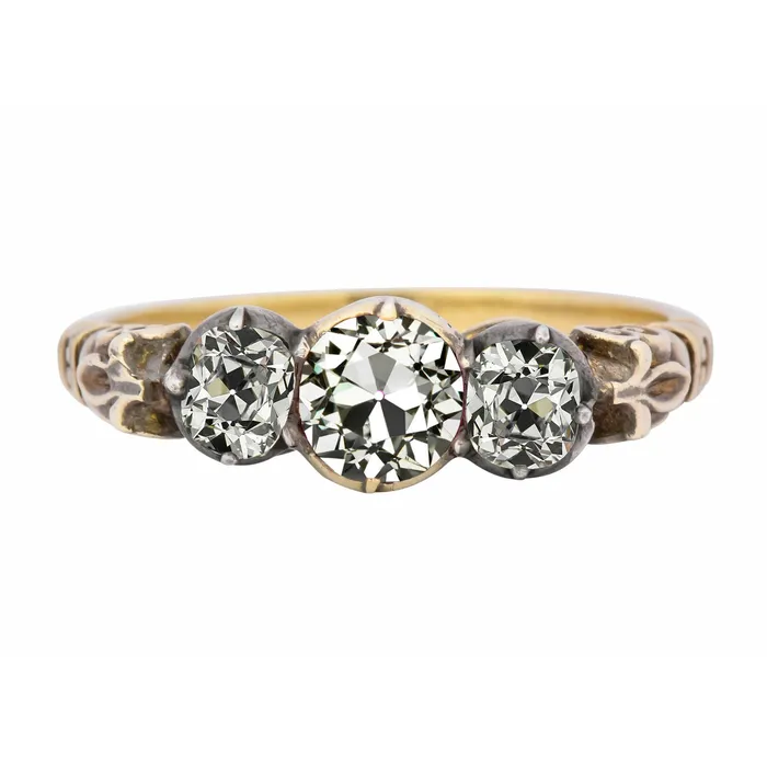 Rings HarryChadEntcom Yellow Gold 3 Stone Old Mine Cut Real Natural Earth Mined Diamond Ring 450 Carats Filigree Rings HarryChadEntcom Yellow Gold 3 Stone Old Mine Cut Real Natural Earth Mined Diamond Ring 450 Carats Filigree