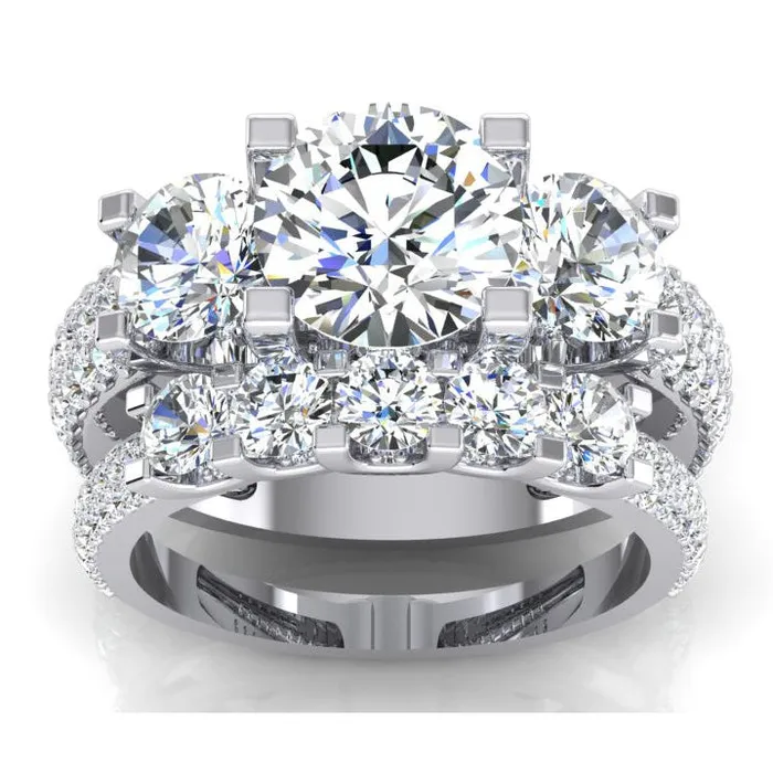 Rings Natural Earth Mined Diamonds Pave Engagement Ring 411 Carats White Gold 14K New GB Rings Natural Earth Mined Diamonds Pave Engagement Ring 411 Carats White Gold 14K New GB