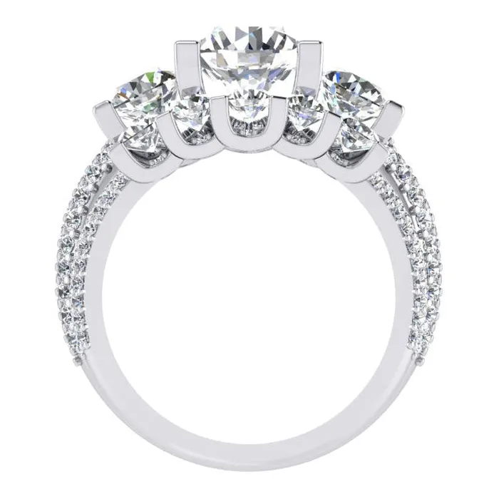 Rings Natural Earth Mined Diamonds Pave Engagement Ring 411 Carats White Gold 14K New GB Rings Natural Earth Mined Diamonds Pave Engagement Ring 411 Carats White Gold 14K New GB