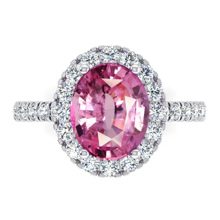 Rings Pink Sapphire Halo Diamond Ring HarryChadEntcom Rings Pink Sapphire Halo Diamond Ring HarryChadEntcom